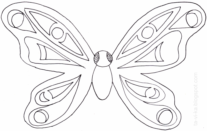бабочка - детская поделка из бумаги