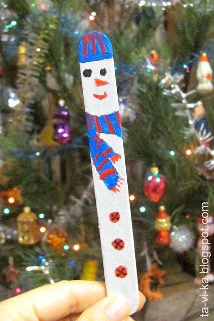 Закладка для книг снеговик snowman bookmark