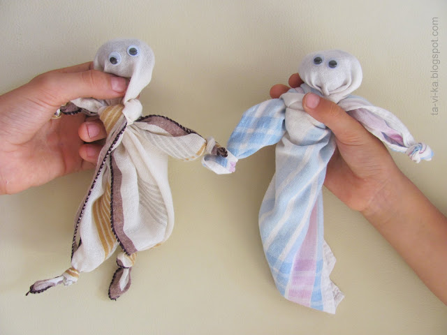 узелковые куклы из платка hanky-dolls