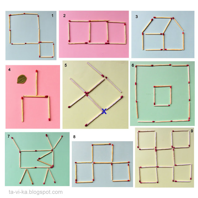 головоломки из спичек matches puzzle