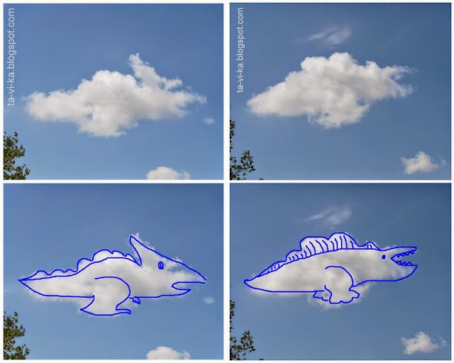облака похожие на динозавров