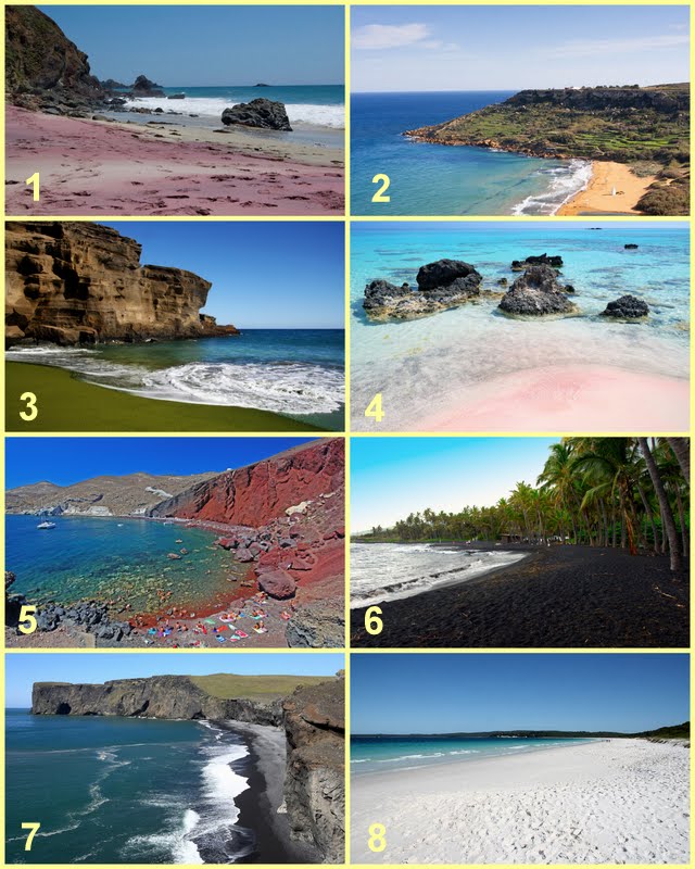 разноцветный песок пляжей мира