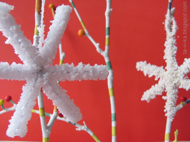 Выращиваем снежинку из кристаллов соли