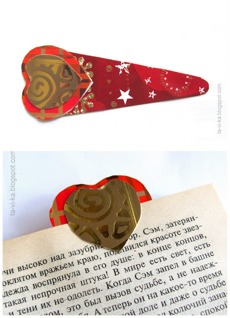 закладка для книг сердечко своими руками bookmark valentines