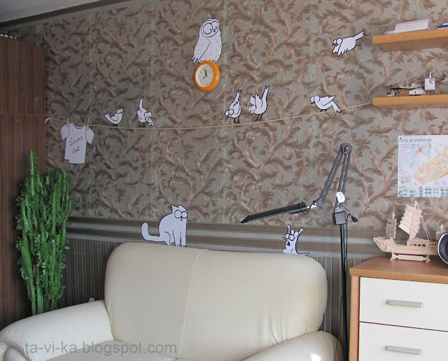 Стикеры на стену детской комнаты “Кот Саймона”