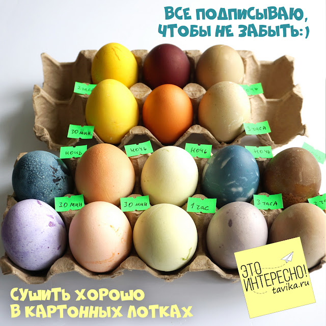 красим яйца на пасху в натуральные цвета