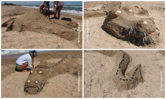как сделать дракона из песка