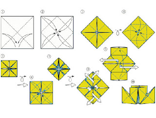 бумажный кораблик схема оригами
