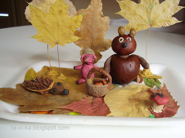 поделки из природных материалов autumn nature craft
