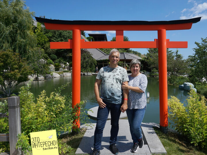 ворота тории в японском саду "Шесть чувств"